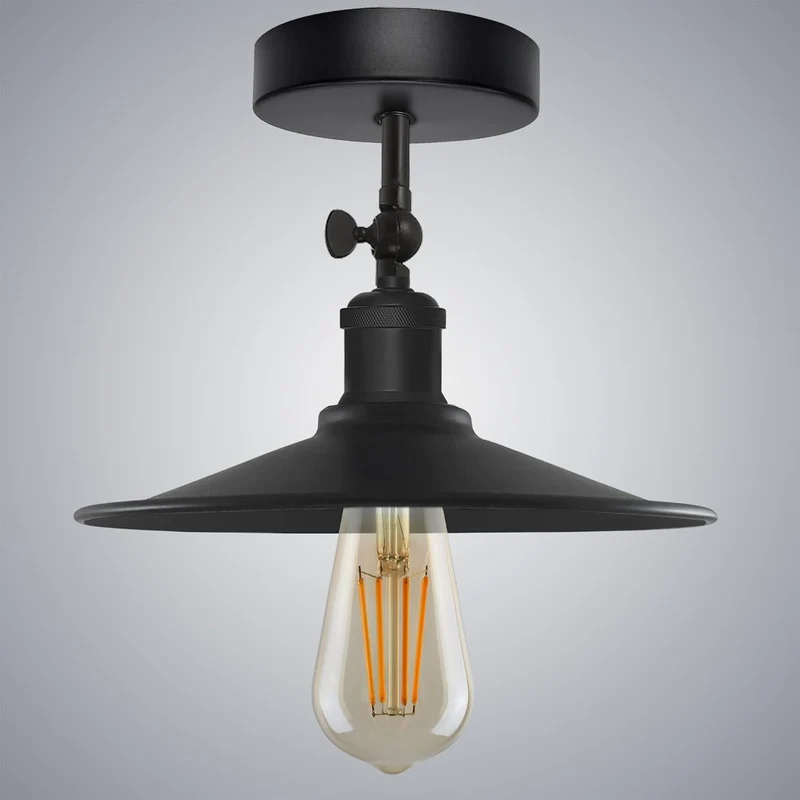 Schwarze Deckenleuchten verstellbar Vintage Deckenlampe~3259