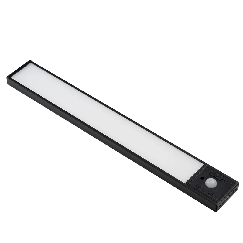 LED Schrankbeleuchtung mit Bewegungsmelder, schwarz, 30 cm, dimmbar, einstellbare Lichtfarbe, USB-aufladbar, einfache Befestigung, Unterbauleuchte