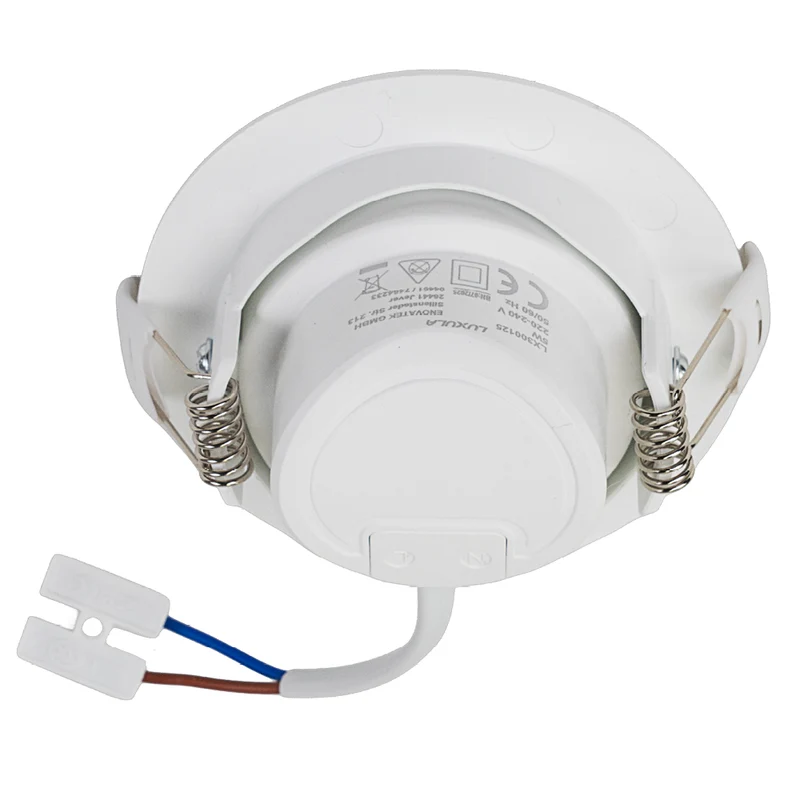 LED Downlight, schwenkbar, in Weiß, 7 W, 600 lm, 3000 K (warmweiß), 38°, Einbaustrahler