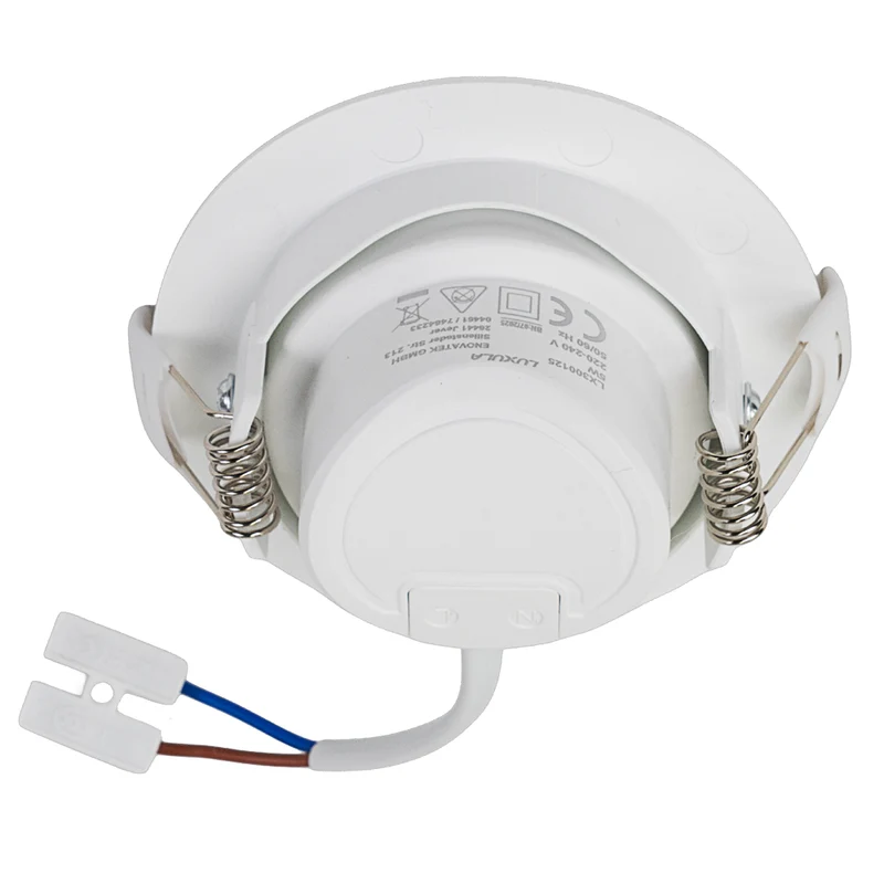 LED Downlight, schwenkbar, in Weiß, 5 W, 450 lm, 3000 K (warmweiß), 38°, Einbaustrahler