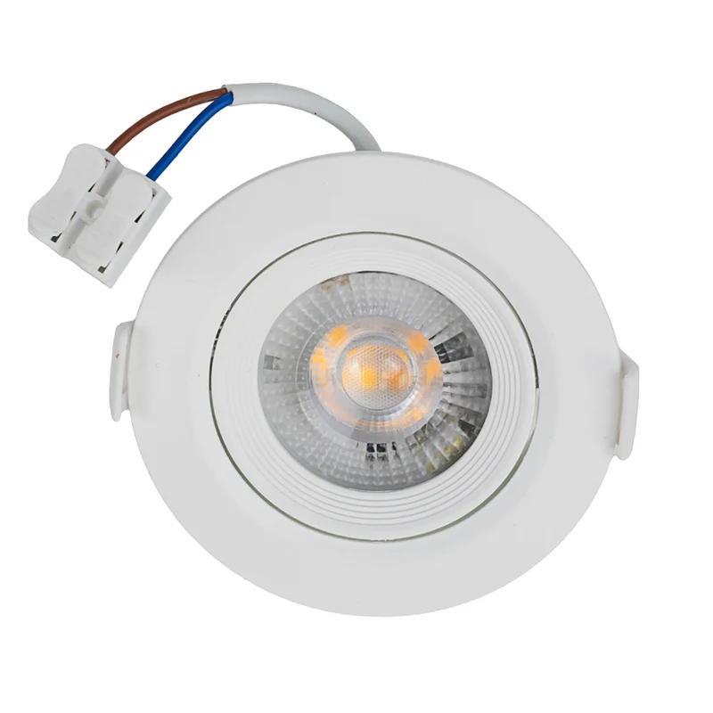 LED CCT Downlight, dimmbar, schwenkbar, in Weiß, 7 W, 600 lm, 3000 - 6500 K (einstellbar), 38°, Einbaustrahler