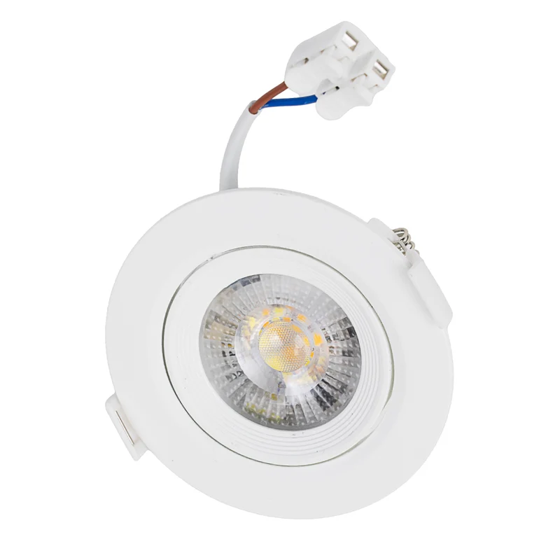 LED CCT Downlight, dimmbar, schwenkbar, in Weiß, 7 W, 600 lm, 3000 - 6500 K (einstellbar), 38°, Einbaustrahler
