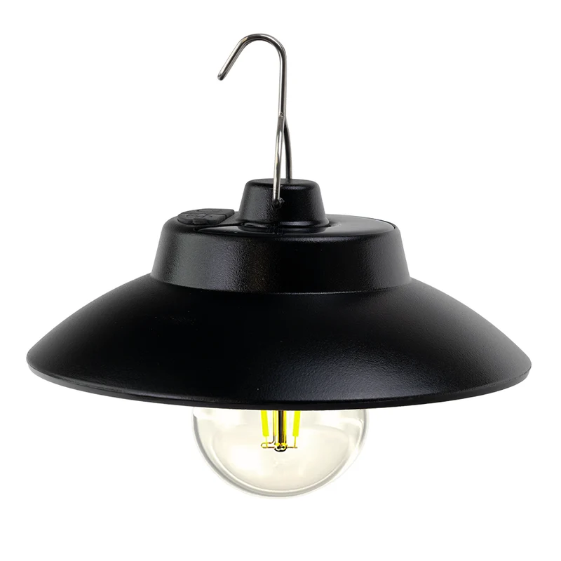 LED Hängeleuchte mit Solar & USB-C Ladung, 200 lm, 3000 K (warmweiß), Dimmbar, IP54 Wetterfest, Retro Hängelampe für Garten, Terrasse, Balkon, Campingleuchte