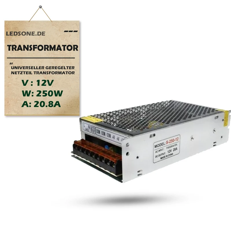 LED Trafo 5V/12V/24V Schaltnetzteil für LED-Streifen~3139
