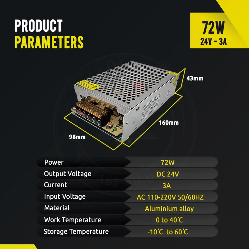 LED Trafo 5V/12V/24V Schaltnetzteil für LED-Streifen~3139