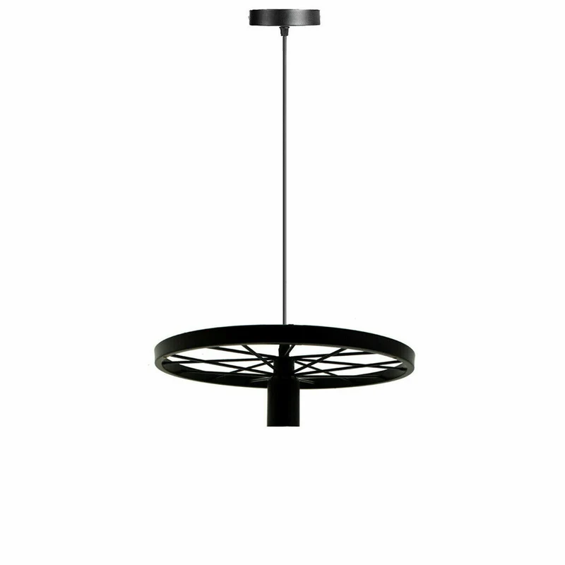 Vintage Deckenpendelleuchte Industrielles Rad Pendel Hängende Retro Lampe ~ 3246