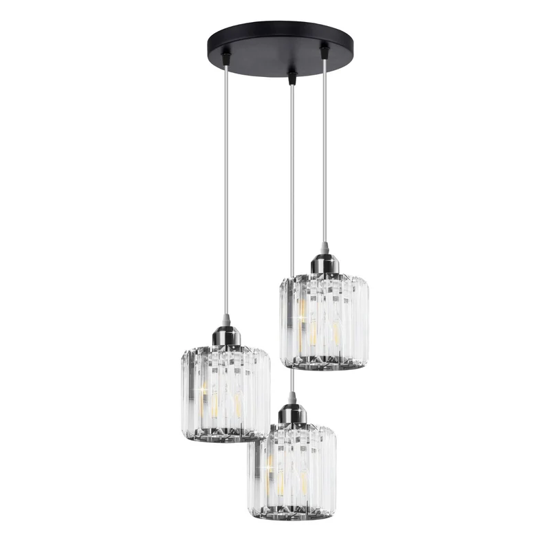 3-Wege Glas Hängelampe für Wohn & Esszimmer - Modern - Pendelleuchte ~ 3245