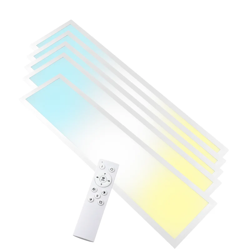 LUXULA LITEQ 80, LED-Panel mit Fernbedienung, 80×20 cm, weiß, 40 W, 4400 lm, UGR<19, Helligkeit und Lichtfarbe einstellbar