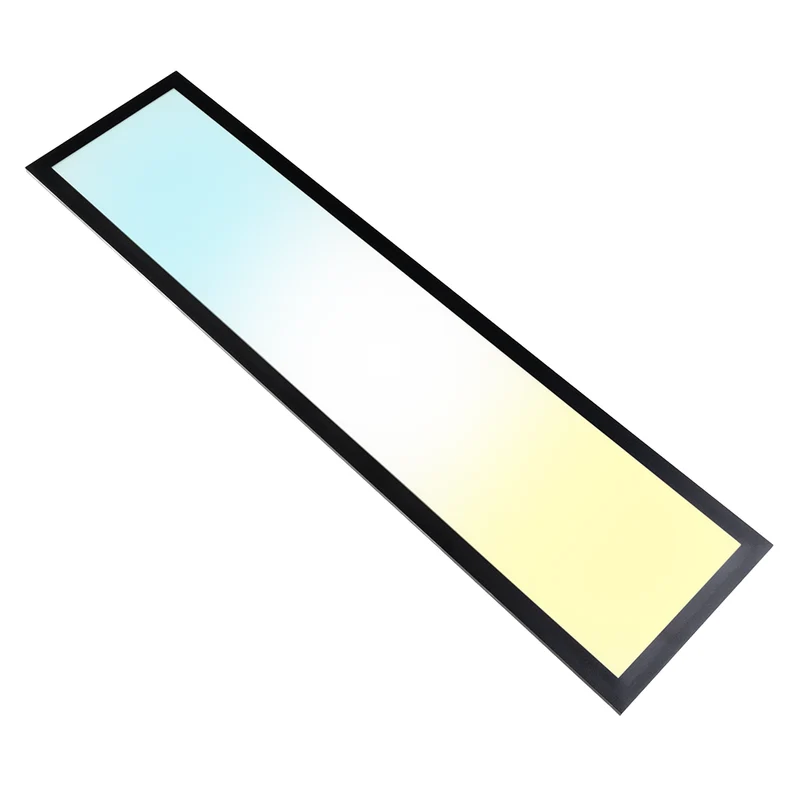 LUXULA LITEQ 80, LED-Panel mit Fernbedienung, 80×20 cm, schwarz, 40 W, 4400 lm, UGR<19, Helligkeit und Lichtfarbe einstellbar