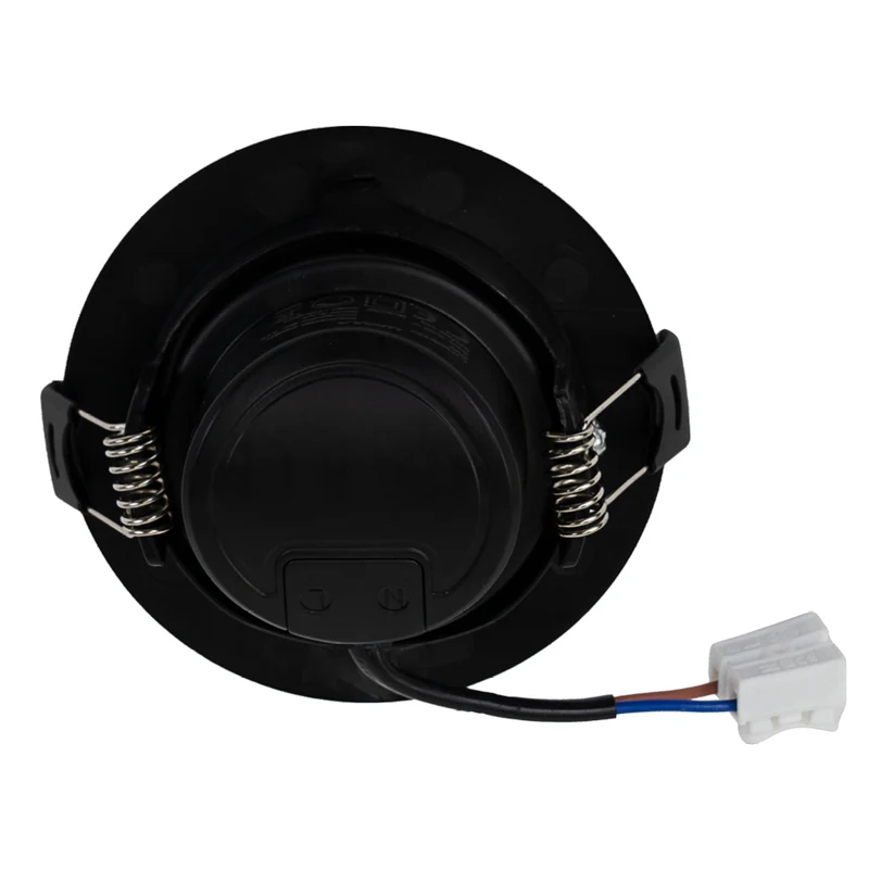 LED Downlight, schwenkbar, in Schwarz, 5 W, 450 lm, 3000 K (warmweiß), 38°, Einbaustrahler