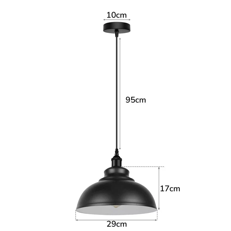 Retro Deckenlampe Vintage Pendelleuchte Hängelampe Ø 29cm ~ 3193