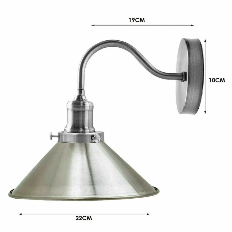 Wandlampe mit Schwanenhals Satinnikel Schlafzimmerlampen~3118