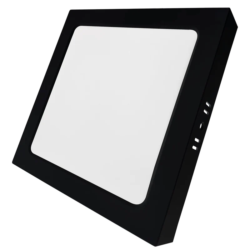 LED Aufbauleuchte in Schwarz, 6 W, 230 V, IP44-geschützt, 600 lm, Lichtfarbe einstellbar, 112x26 mm, Deckenleuchte mit Diffusor, Badezimmerlampe