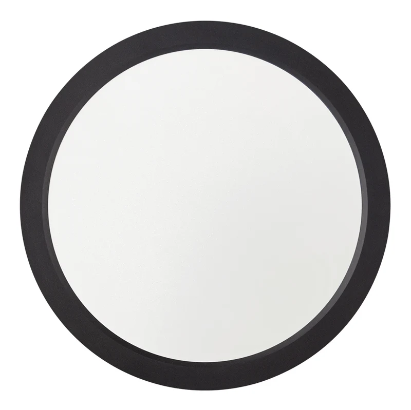 LED Aufbauleuchte in Schwarz, 18 W, 230 V, IP44-geschützt, 1800 lm, Lichtfarbe einstellbar, Ø224x35 mm, Deckenleuchte mit Diffusor, Badezimmerlampe