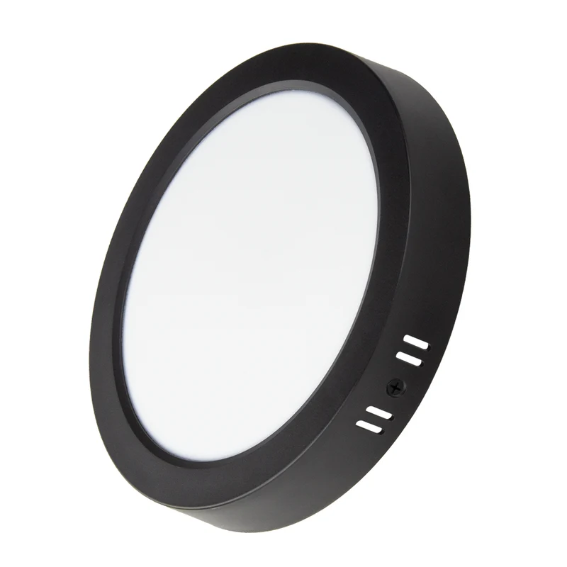 LED Aufbauleuchte in Schwarz, 12 W, 230 V, IP44-geschützt, 1200 lm, Lichtfarbe einstellbar, Ø170x34 mm, Deckenleuchte mit Diffusor, Badezimmerlampe