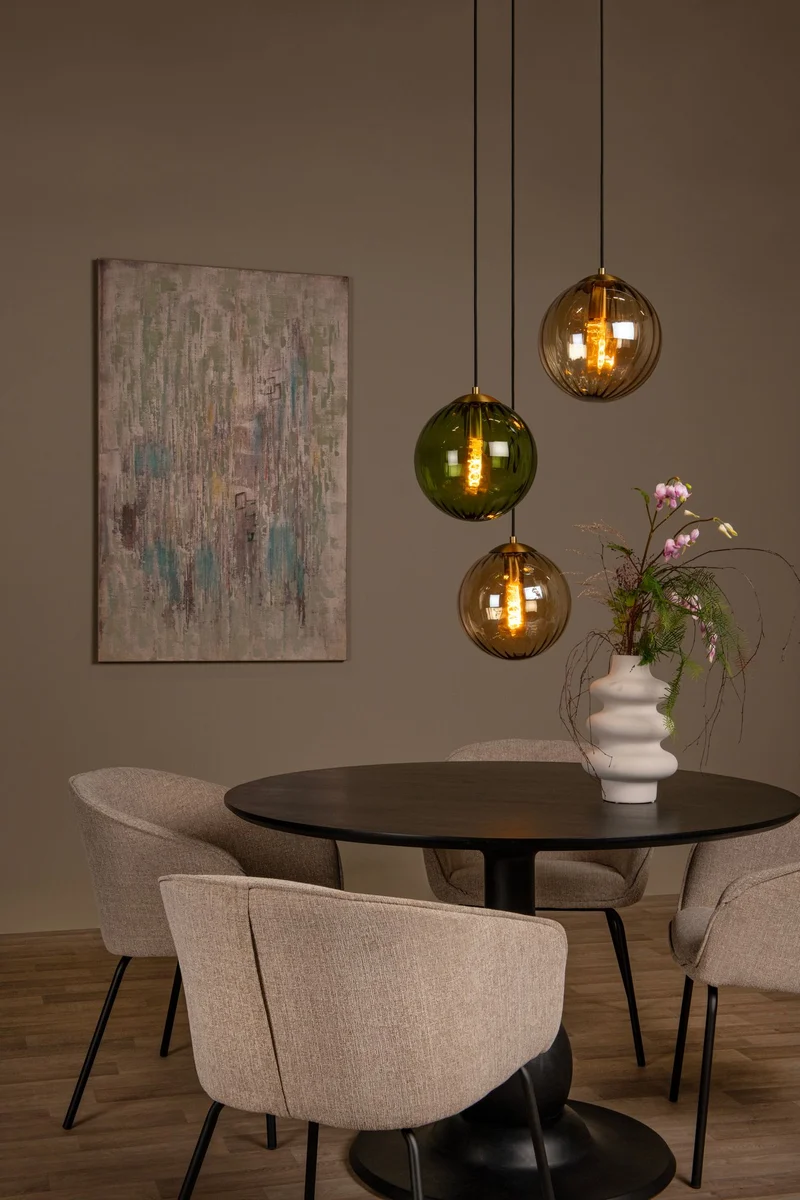 Pendelleuchte Monsaraz 3-flammig höhenverstellbar Glas Grün