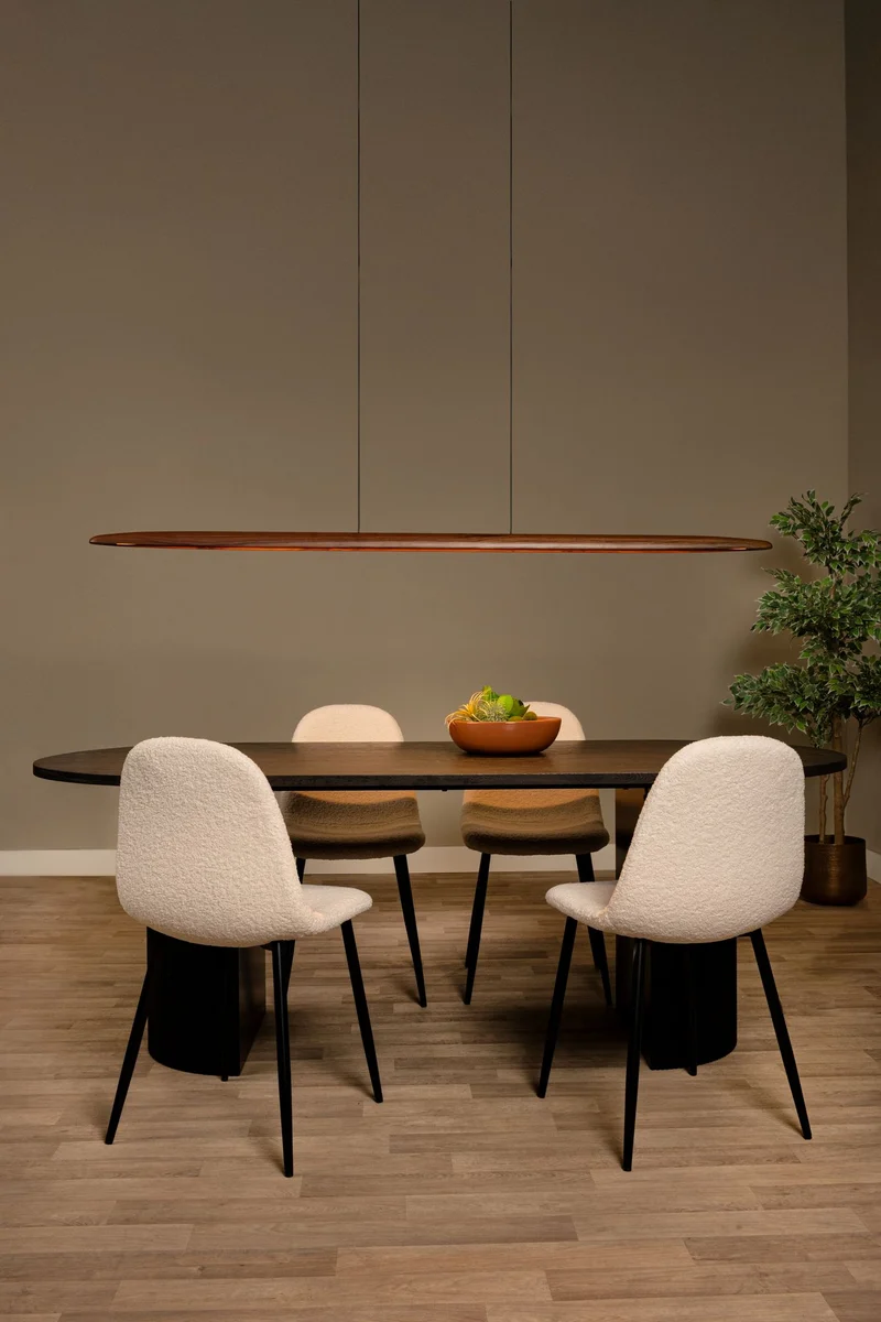 LED-Pendelleuchte Langholt dimmbar CCT Holz 180cm Natur