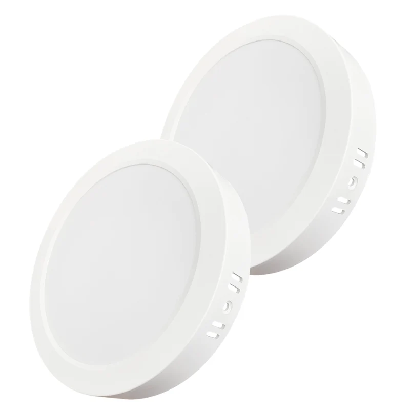 LED Aufbauleuchte in Weiß, 6W, 230 V, IP44-geschützt, 600 lm, Lichtfarbe einstellbar, Ø109x28 mm, Deckenleuchte mit Diffusor, Badezimmerlampe
