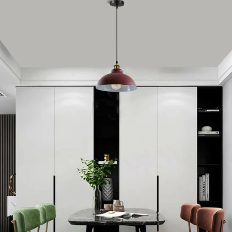 Wohnzimmerlampen hängend, burgunder farbe , E27, Ø 29 cm~3094