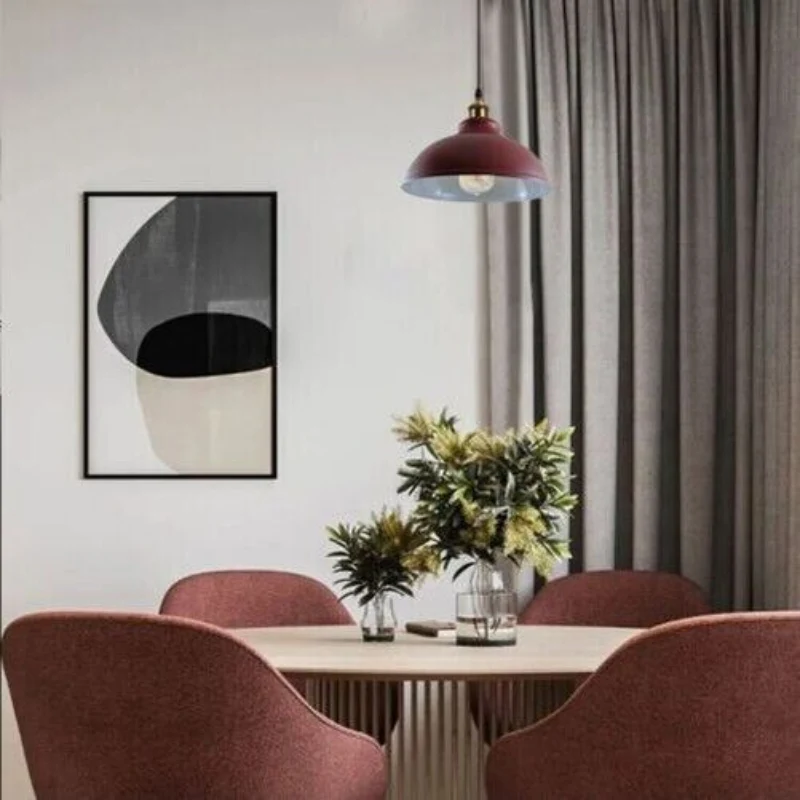 Wohnzimmerlampen hängend, burgunder farbe , E27, Ø 29 cm~3094