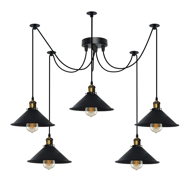 5 Wege Spinnenlampe höhenverstellbar Pendelleuchte~3073