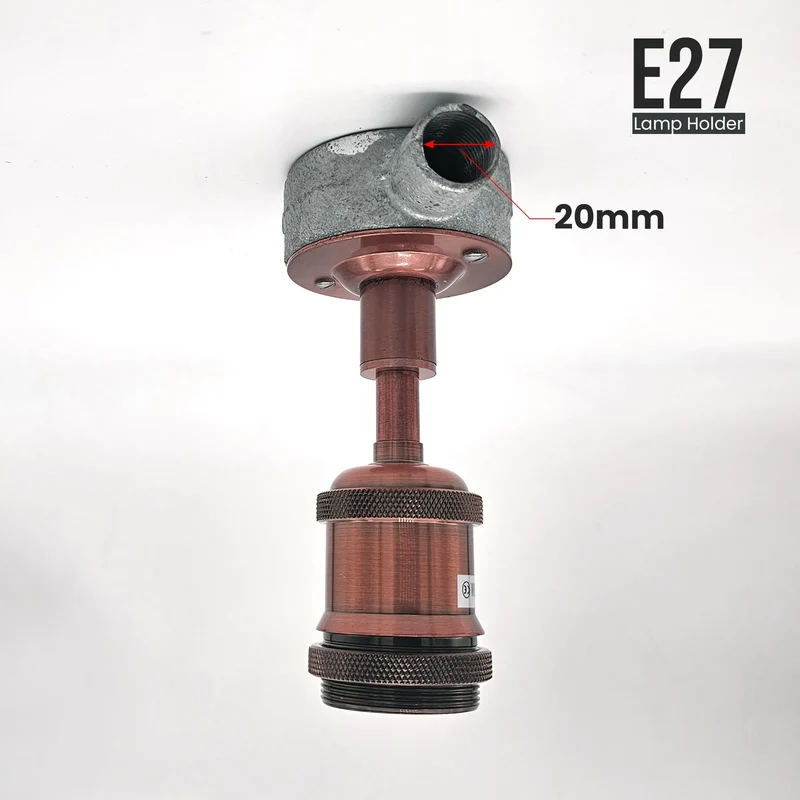 Industrie E27 Lampenfassung mit 20 mm Leerrohreinstieg Deckenleuchte ~3242