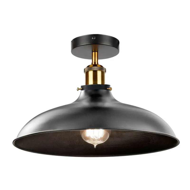 Vintage Deckenleuchte Retro Halbeinbauleuchte LED Retro Lampe Leuchten~3183