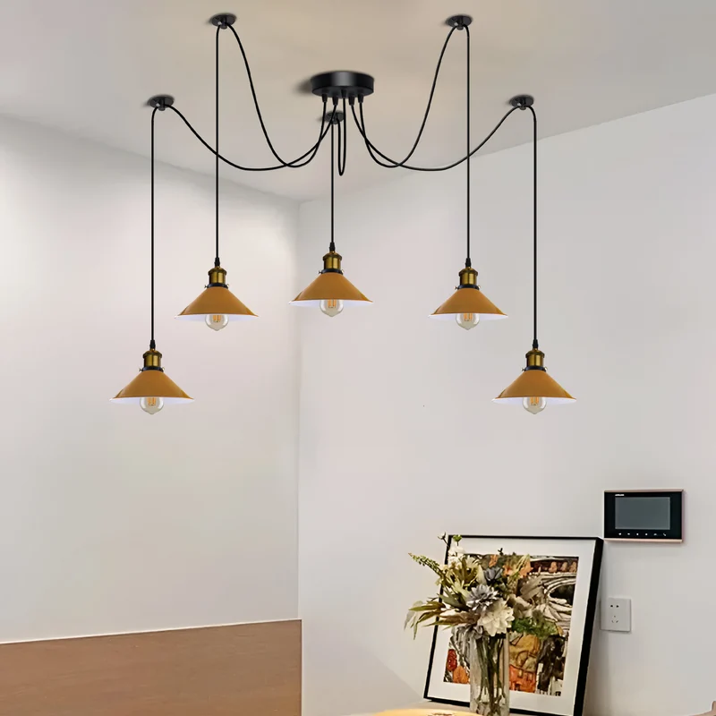 5-WegeVintage Industrial-Stil Spinnenleuchte Hängeleuchte~3082