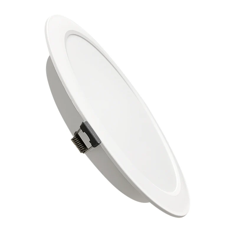 LED Einbauleuchte in Weiß, 12 W, 230 V, IP44-geschützt, 1200 lm, Lichtfarbe einstellbar, Ø173x26 mm, Einbaustrahler mit Diffusor, Badezimmer Deckenleuchte