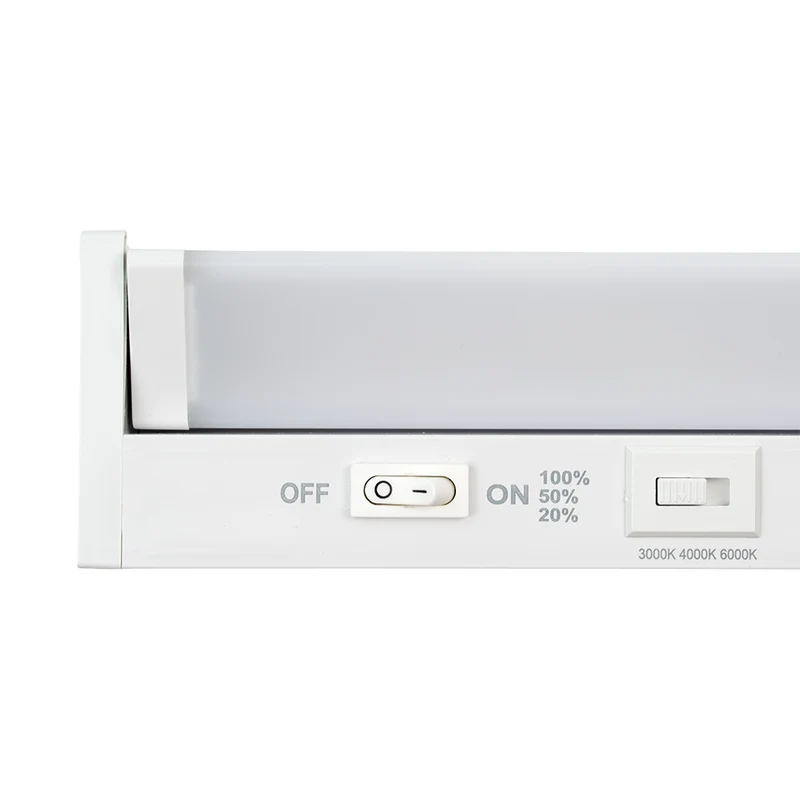 LED-Unterbauleuchte, schwenkbar, mit Schalter, 115 cm, 16 W, 1600 lm, einstellbare Lichtfarbe, dimmbar, erweiterbar, Küchen- und Schrankbeleuchtung