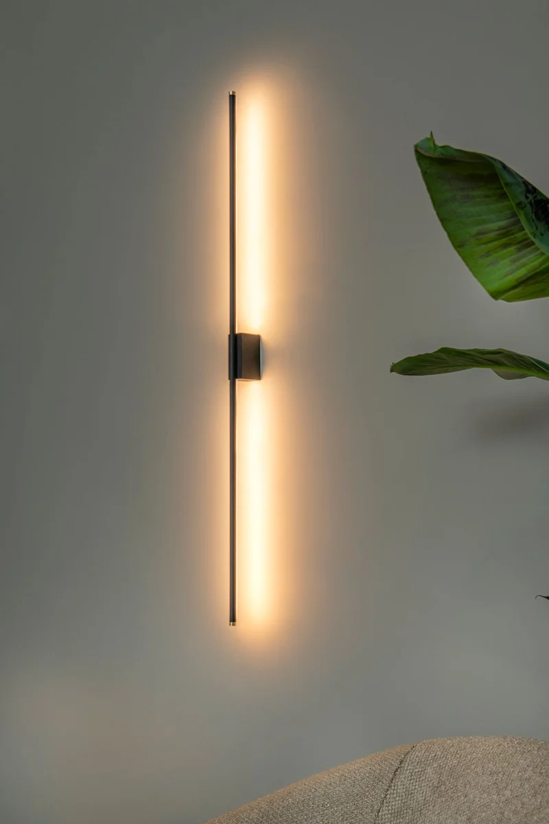 LED-Wandleuchte Marnik mit Gestensteuerung CCT 97,5cm Schwarz/Gold
