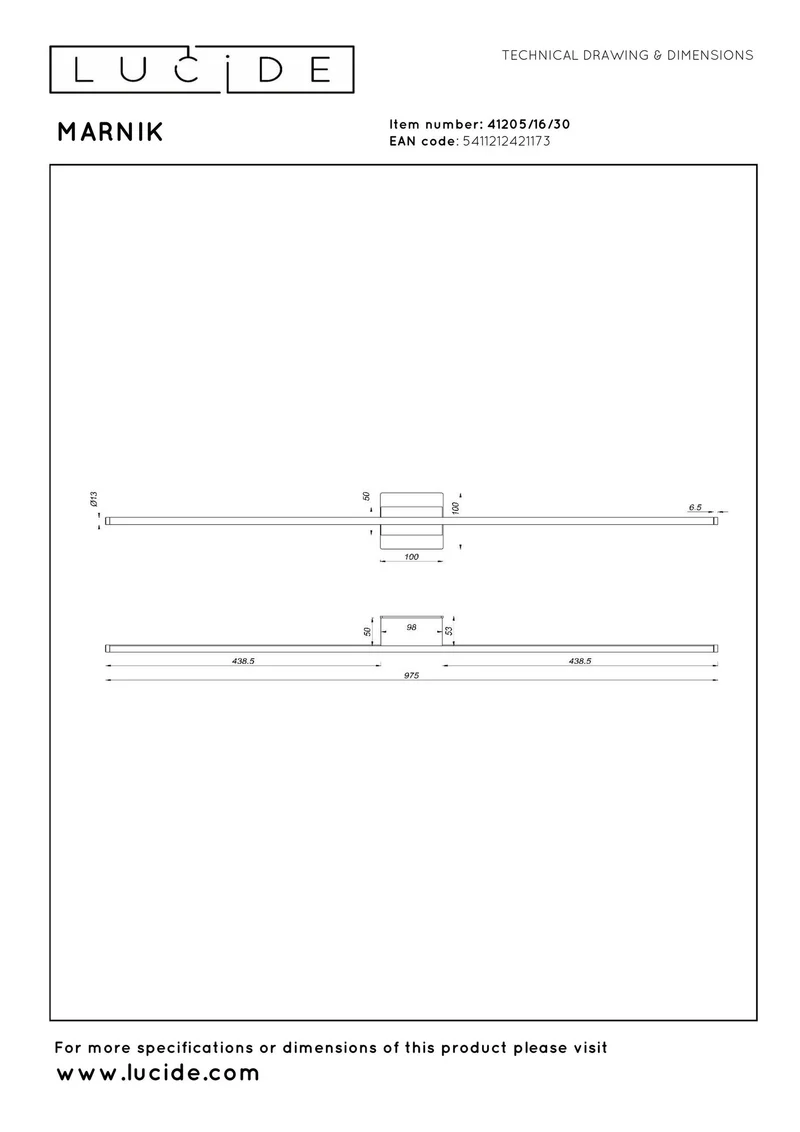 LED-Wandleuchte Marnik mit Gestensteuerung CCT 97,5cm Schwarz/Gold