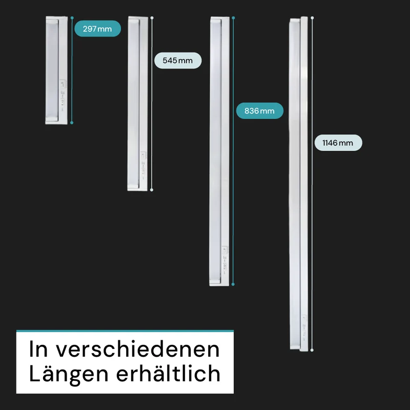 LED-Unterbauleuchte, schwenkbar, mit Schalter, 55 cm, 8 W, 800 lm, einstellbare Lichtfarbe, dimmbar, erweiterbar, Küchen- und Schrankbeleuchtung