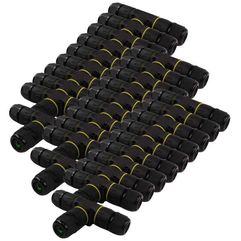 Kabelschnellverbinder; T-förmig, 3-polig, IP68-wasserdicht, 450V, 24A