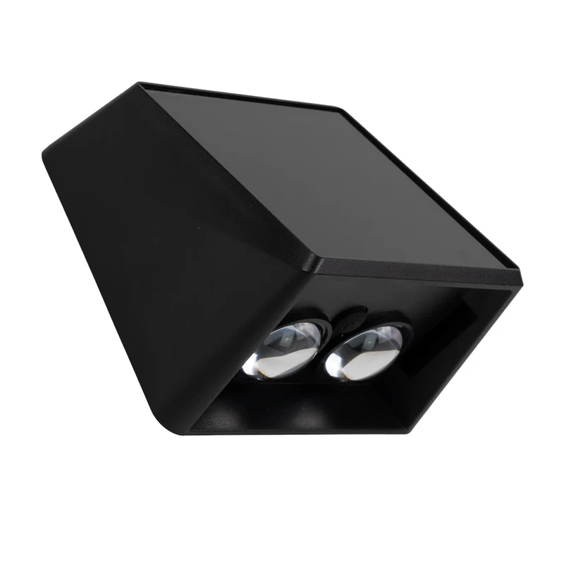 Solar LED Wandleuchte Außen, Up/Down, 2-flammig, 3 Lichtfarben einstellbar (CCT), IP54, mit Akku, Gartenleuchte