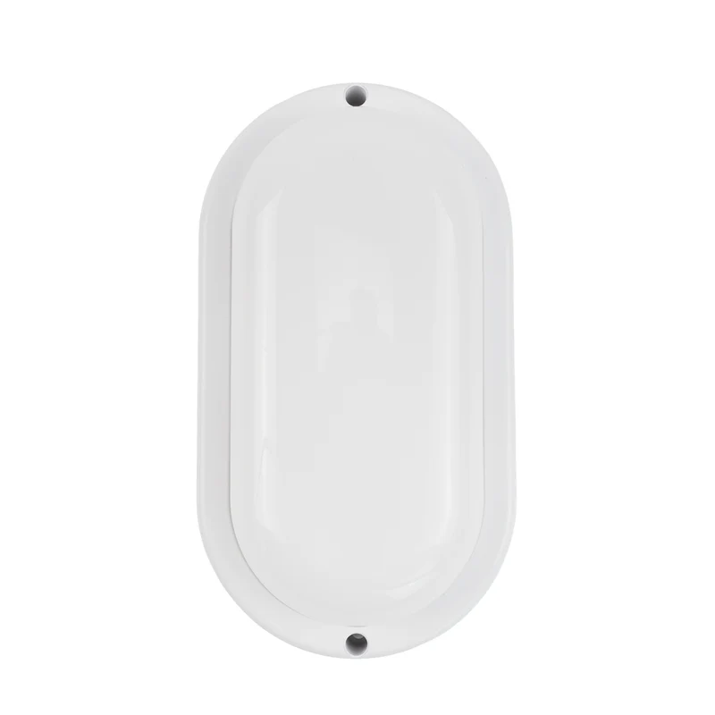 Kellerlampe in Weiß, Ovalleuchte, 12 W, 1080 lm, Lichtfarbe einstellbar (CCT), IP54-wassergeschützt, Kabelverbinder, Wandleuchte Innen und Außen, Feuchtraumleuchte