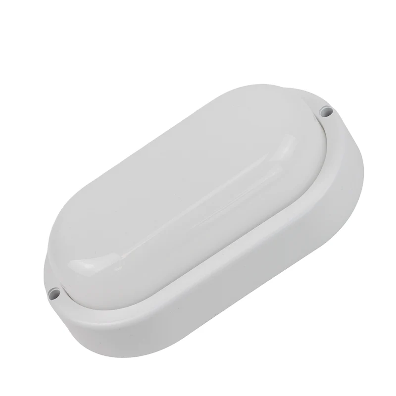 Kellerlampe in Weiß, Ovalleuchte, 12 W, 1080 lm, Lichtfarbe einstellbar (CCT), IP54-wassergeschützt, Kabelverbinder, Wandleuchte Innen und Außen, Feuchtraumleuchte