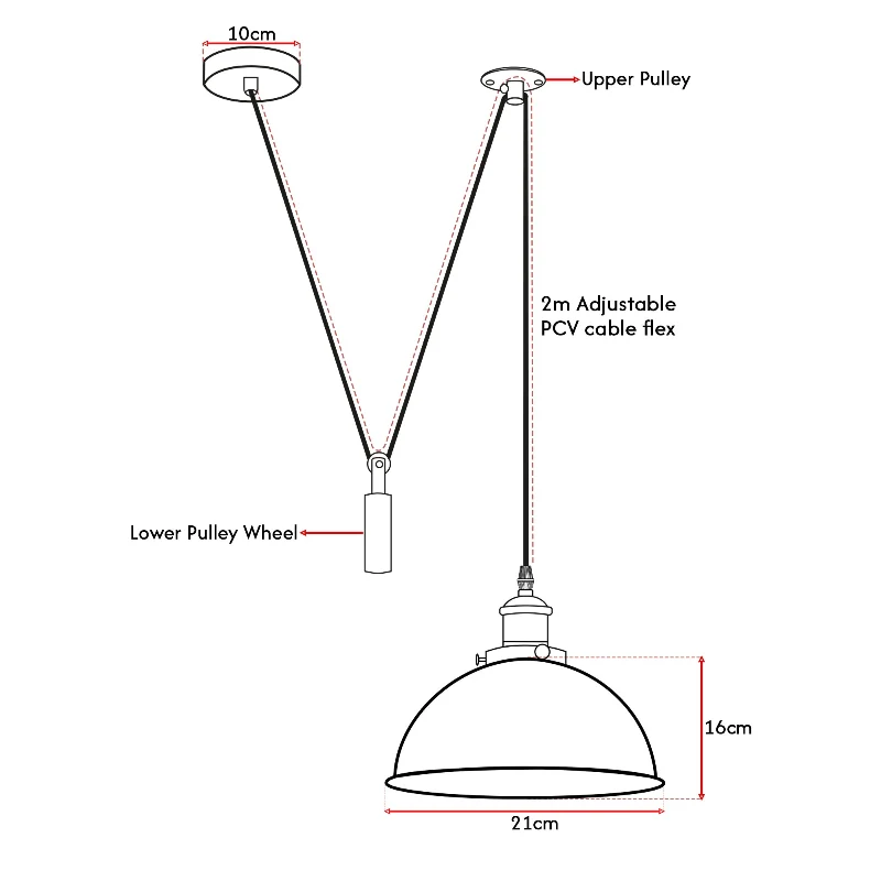 LED Hangelampe Pendelleuchte E27 Industrie Deckenlampe~3065