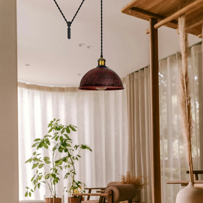 Rustikales Rot Pendelleuchte Ø 21cm Küchen& Esszimmer~3068