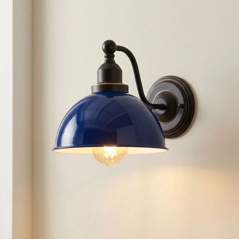 Vintage Farmhouse Wandleuchte – Industrie Wandlampe Bett | Ø 21cm | E27 ~3822