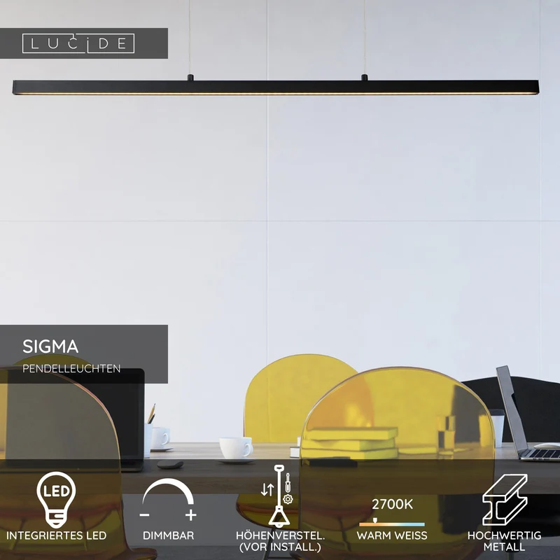 LED-Pendelleuchte Sigma dimmbar 118,5cm