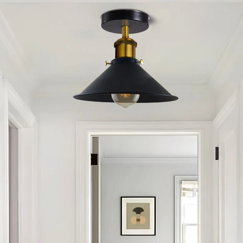 Schwarze LED Deckenlampen 22cm für Küche & Flur~2990