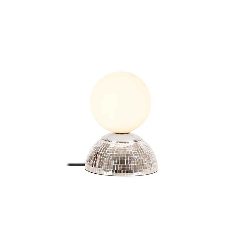 Tischlampe Glitzer mit Schirm aus Glas