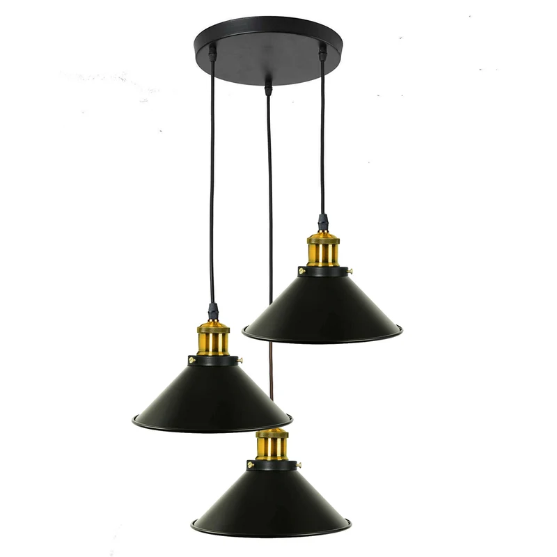 Ledsone Industrielampe 3 flammig Pendelleuchte I Ø22cm Deckenleuchte ~3026
