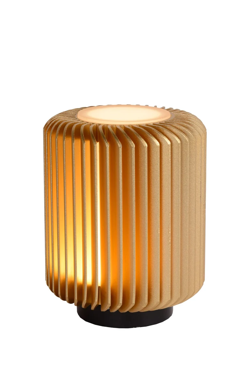 LED-Tischleuchte Turbin in Zylinderform aus Aluminium Warmweiß