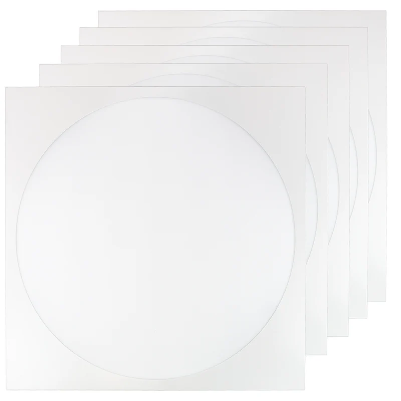 5er Pack LED Panel runde Leuchtfläche, 62x62 cm, 30 W, 3.600 lm, 4000 K (neutralweiß)