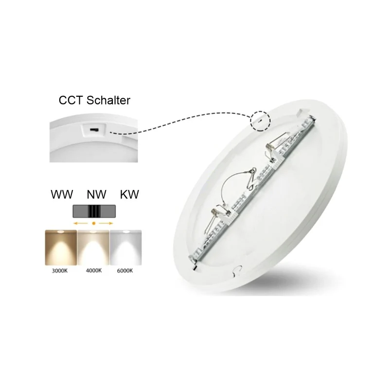10er Set LED CCT Einbauleuchte, 18 W, 1880 lm, 3000–6000 K