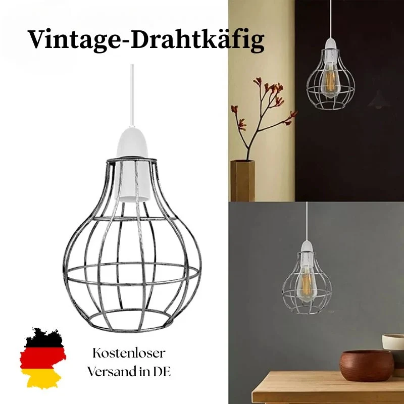 Metall-Drahtkäfig Lampenschirm | Ø 16cm | E27 Fur Wandleuchte~3013