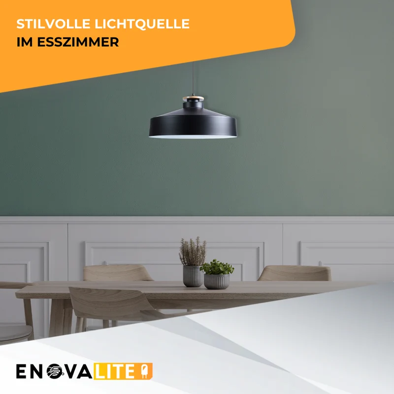 Elegante Pendelleuchte in Schwarz inkl E27-Filamentleuchtmittel, 7W/700lm, 2700K/warmweiß, runde Form, aus Stahl, E27-Fassung, IP20, Ø40 cm