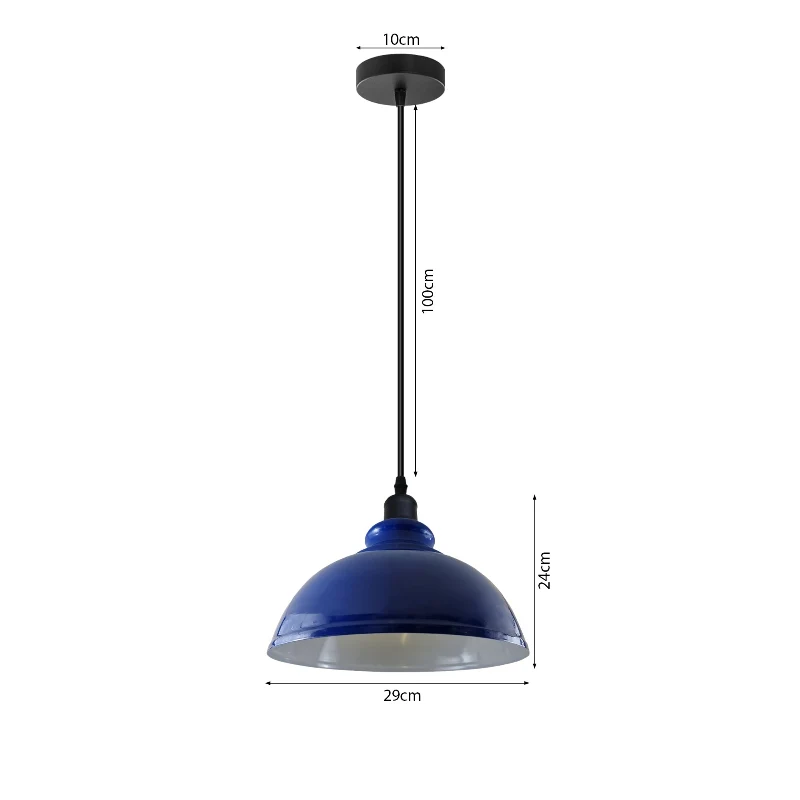 Retro Pendelleuchte Blau Hangelampen | Ø 29cm | E27 ~ 2955